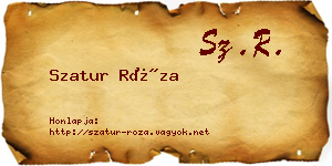Szatur Róza névjegykártya